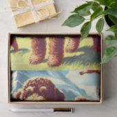 Vintages Lagotto Romagnolo Dog Gemälde Seidenpapier (Geschenk)