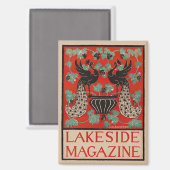 Vintages Lakeside-Magazin Magnet (Vorderseite/Rückseite)