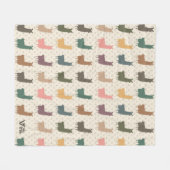 Vintages Lama Blanket Einzigartiges Geschenk für A Fleecedecke (Vorderseite (Horizontal))