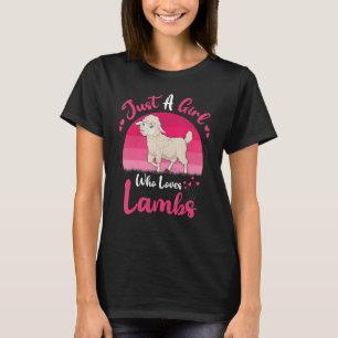 Vintages Lamm Tier nur ein Mädchen, das Lämmer Lie T-Shirt
