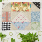 Vintages Land-Art-Abends-Stern-Steppdecken-Muster Geschirrtuch (Gefaltet)