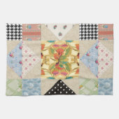 Vintages Land-Art-Abends-Stern-Steppdecken-Muster Geschirrtuch (Horizontal)