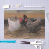 Vintages Land Barnyard Chicken Seidenpapier (Handwerk)