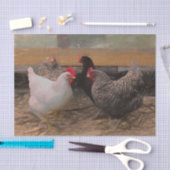Vintages Land Barnyard Chicken Seidenpapier (Handwerk)