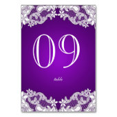 Vintages Land - Blumendesign Lila Tischnummer (Rückseite)