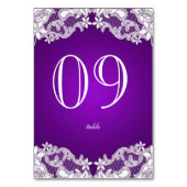 Vintages Land - Blumendesign Lila Tischnummer (Vorderseite)