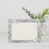 Vintages Land Blumengedanke Dankeskarte (Stehend Vorderseite)