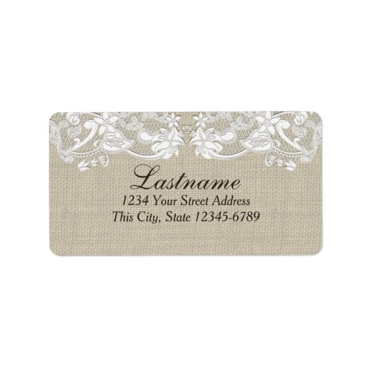 Vintages Land, Blumenstrauß Adressaufkleber (Vorne)