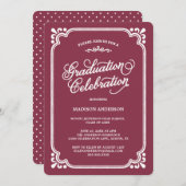 Vintages Land | Einladung des Abschlusses (Vorne/Hinten)