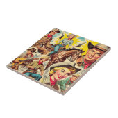 Vintages Land - Nahtlose Illustration Fliese (Seite)