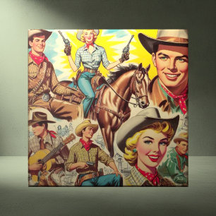 Vintages Land - Nahtlose Illustration Fliese