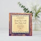 Vintages Land-Papier-rustikale Einladung (Stehend Vorderseite)