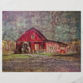 Vintages Land Rustikale alte rote Textur Stall