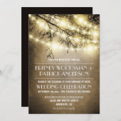 Vintages Land Rustikale Bäume Hochzeit Einladungen (Vorne/Hinten)