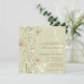 Vintages Land rustikale Sahne Hochzeit Einladung (Stehend Vorderseite)