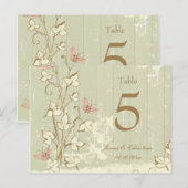 Vintages Land rustikale Sahne Hochzeit Tischnummer (Vorne/Hinten)