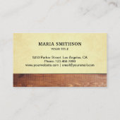 Vintages Land Rustikales Holz Nautic Floral Anker Visitenkarte (Rückseite)