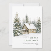 Vintages Land Weihnachtsbaum Unternehmen Feiertagskarte (Vorderseite)