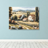 Vintages Landhaus Leinwanddruck (Insitu (Holzboden))