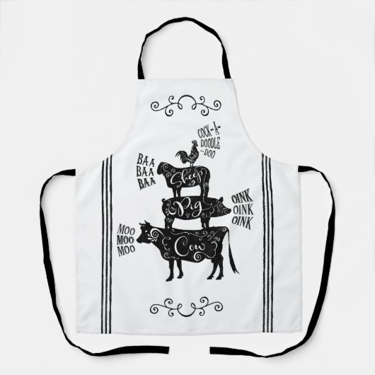 Vintages Landhaus Schürze (Vorderseite)