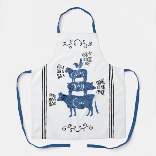 Vintages Landhaus Schürze (Vorderseite)