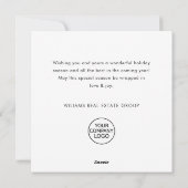 Vintages Landhaus Weihnachtsbaum Unternehmen Feiertagskarte (Rückseite)