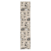 Vintages Landhühnerroster-Eiermuster Kurzer Tischläufer (Vorderseite)