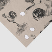 Vintages Landhühnerroster-Eiermuster Seidenpapier (Detail)