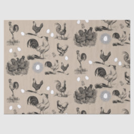 Vintages Landhühnerroster-Eiermuster Seidenpapier