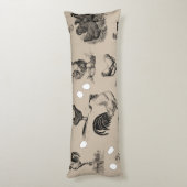 Vintages Landhühnerroster-Eiermuster Seitenschläferkissen (Rückseite (Vertikal))