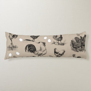 Vintages Landhühnerroster-Eiermuster Seitenschläferkissen