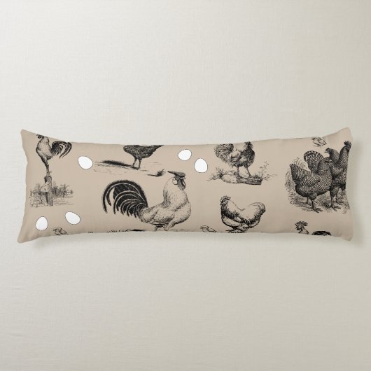 Vintages Landhühnerroster-Eiermuster Seitenschläferkissen (Vorderseite)