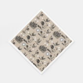 Vintages Landhühnerroster-Eiermuster Serviette (Ecke)