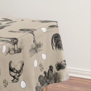 Vintages Landhühnerroster-Eiermuster Tischdecke