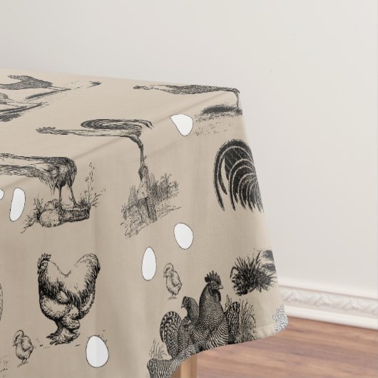 Vintages Landhühnerroster-Eiermuster Tischdecke (Beispiel)
