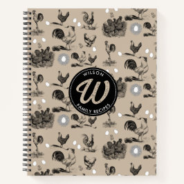 Vintages Landhühnerroster Notizblock