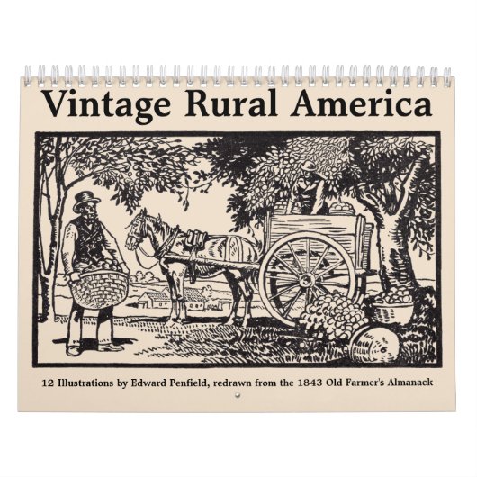Vintages ländliches Amerika Kalender (Titelbild)