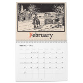 Vintages ländliches Amerika Kalender (Feb 2027)