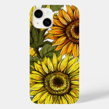 Vintages Landschaftliches Sonnenblumen iPhone 14 1