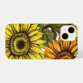 Vintages Landschaftliches Sonnenblumen iPhone 14, Hülle (Rückseite (Horizontal))