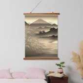 Vintages Landschaftsänderungsband Wandteppich Mit Holzrahmen (Schlafzimmer)