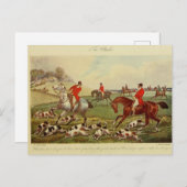 Vintages Landschaftsbild Fox Hundin Postkarte (Vorne/Hinten)