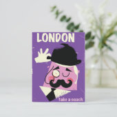 Vintages Langdon-Reiseplakat Postkarte (Stehend Vorderseite)