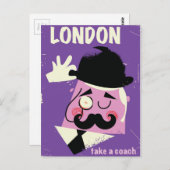 Vintages Langdon-Reiseplakat Postkarte (Vorne/Hinten)