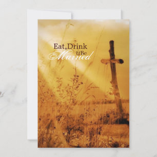 Vintages Langlaufkreuz Probe Dinner Einladung