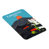 Vintages Lanzarote Spanien Reisen Souvenir Magnet (Rechte Seite)