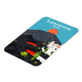 Vintages Lanzarote Spanien Reisen Souvenir Magnet (Linke Seite)