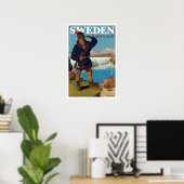 Vintages Lappland Schweden Poster (Heimbüro)