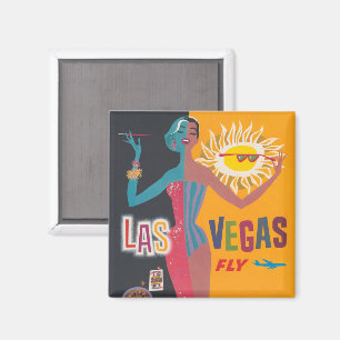 Vintages Las Vegas Gambling Travel Poster Art Magnet