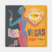 Vintages Las Vegas Gambling Travel Poster Art Magnet (Vorne)